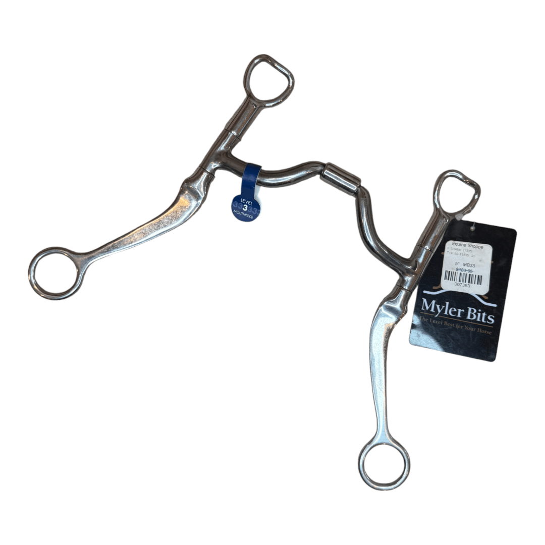 Toklat Myler Flat Shank with Low Port Comfort Snaffle MB 33 in Stainless Steel - 5"