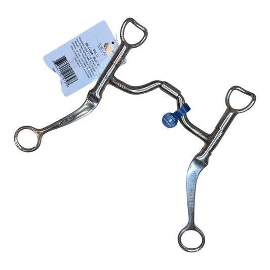 Toklat Myler Flat Shank with Low Port Comfort Snaffle MB 33 in Stainless Steel - 5"