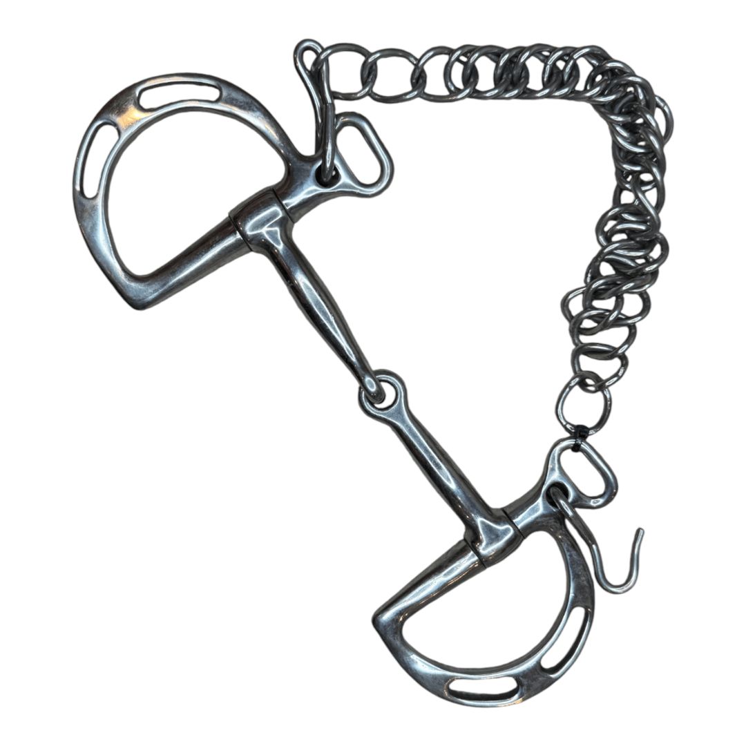 Single Joint Kimberwick Snaffle in Stainless Steel - 4 3/4"
