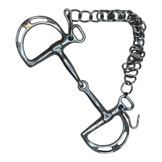 Single Joint Kimberwick Snaffle in Stainless Steel - 4 3/4"