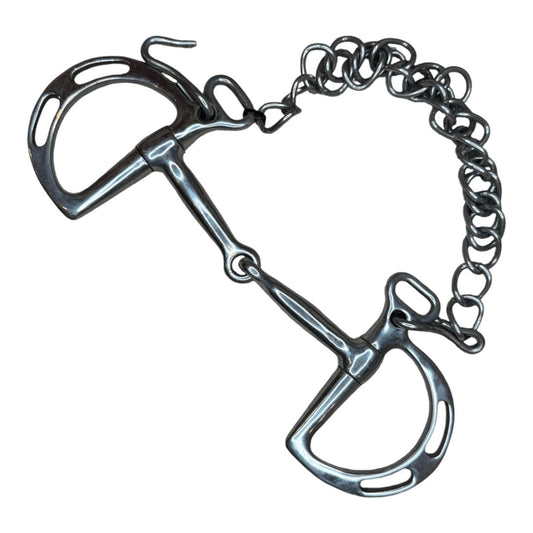 Single Joint Kimberwick Snaffle in Stainless Steel - 4 3/4"