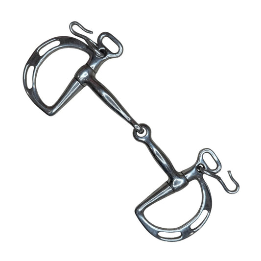 Korsteel Jointed Uxeter Kimberwick Snaffle in Stainless Steel - 5"