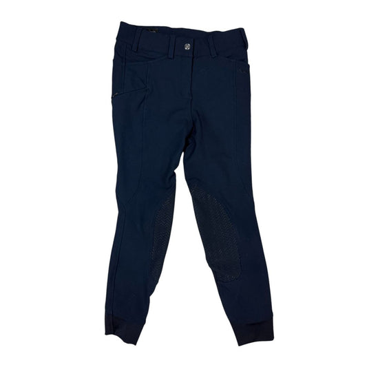 Ariat 'Prelude' Knee Patch Breech in Navy - Youth 10R