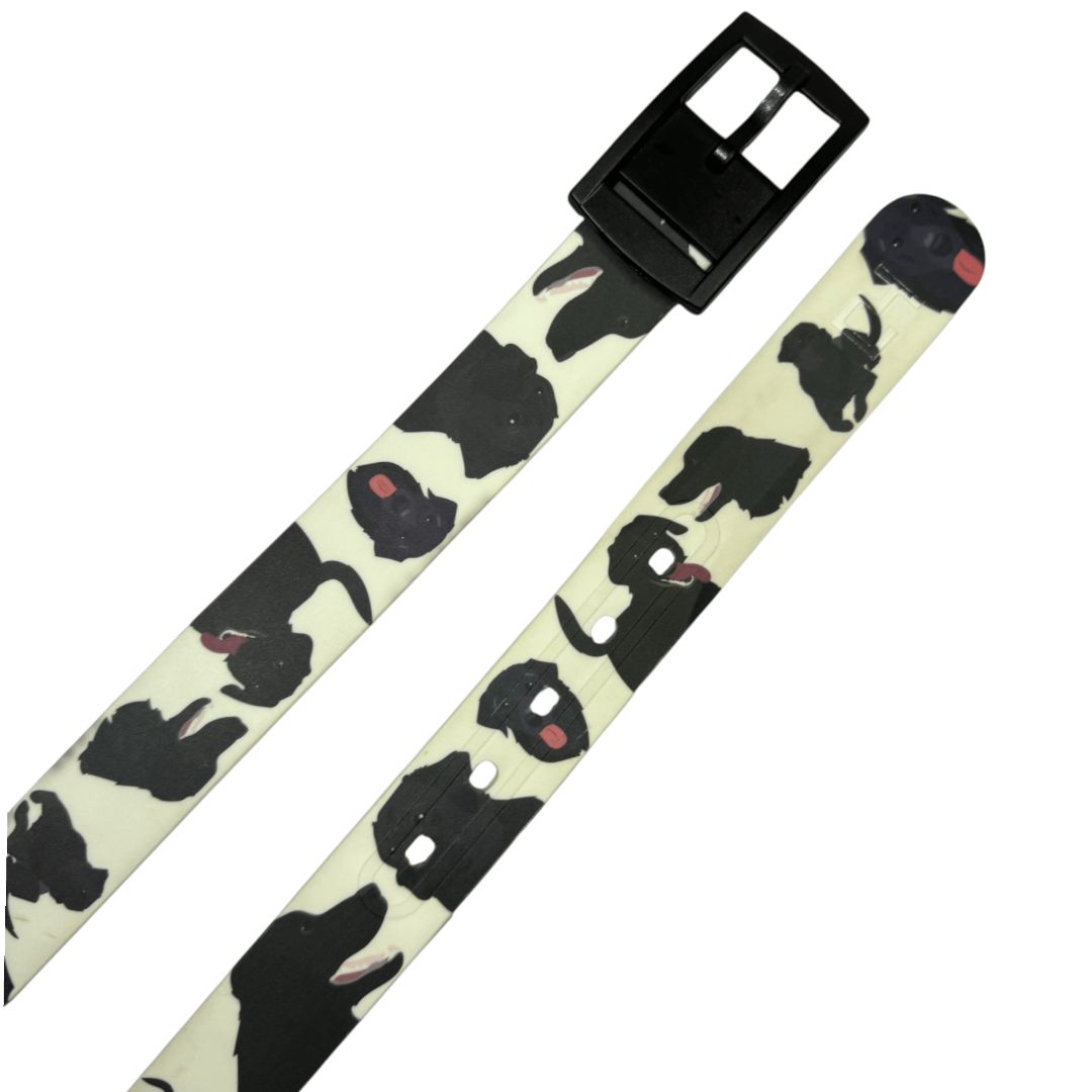 C4 Riding Belt w/ Buckle in Black Dog print - 30"
