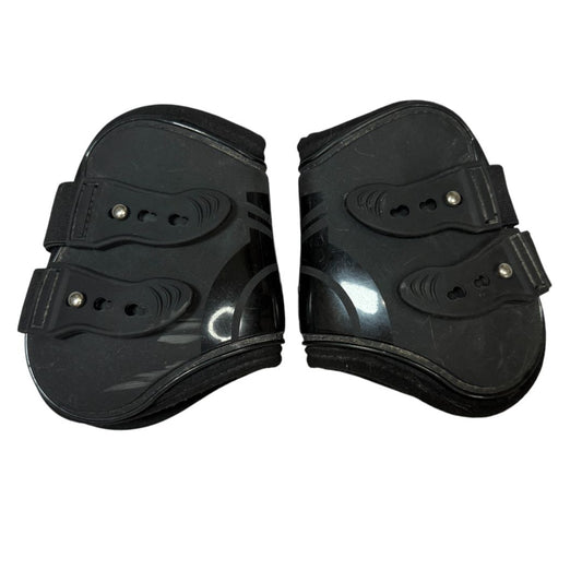 Open Front Hardshell Fetlock Boots in Black - Full
