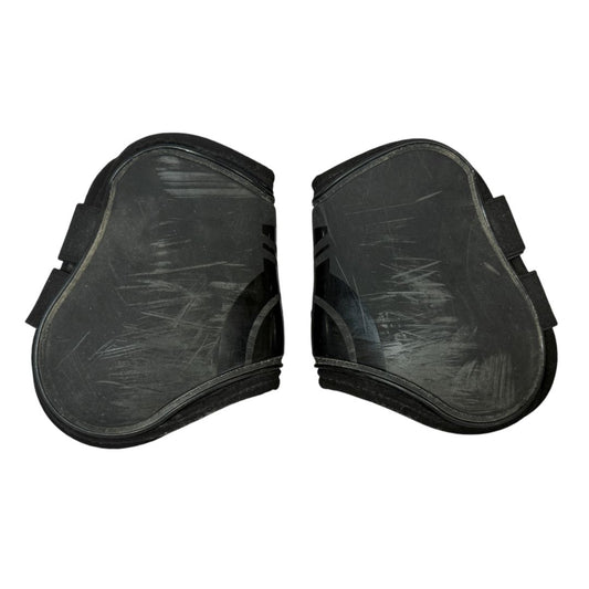 Open Front Hardshell Fetlock Boots in Black - Full