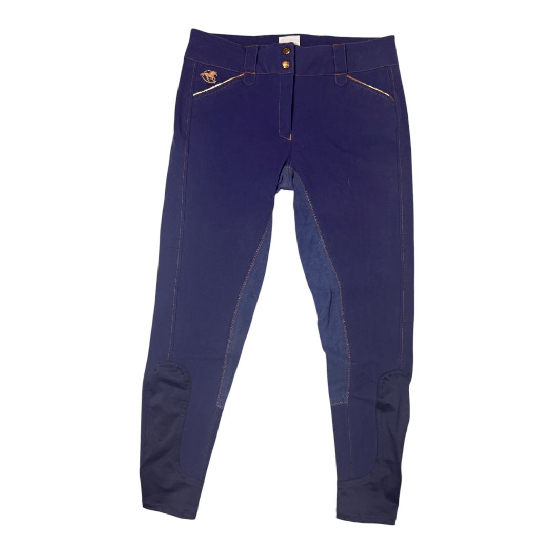 SmartPak Piper 'Evolution' Full Seat Breech in Purple / Rose Gold - Woman's 28R