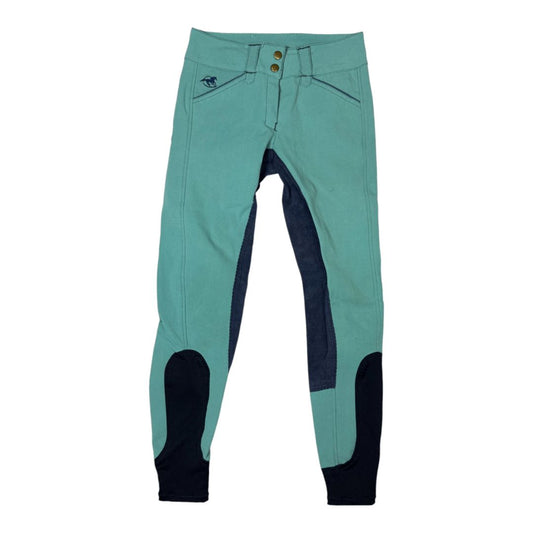 SmartPak Piper 'Evolution' Full Seat Breeches in Teal - Woman's 22R