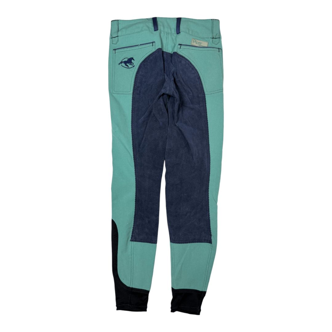 SmartPak Piper 'Evolution' Full Seat Breeches in Teal - Woman's 22R