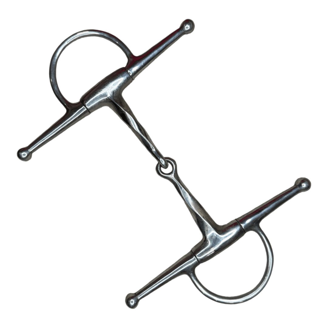 Carlyle Fulmer Slow Twist Full Cheek Snaffle in Stainless Steel - 4 3/4"