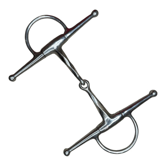 Carlyle Fulmer Slow Twist Full Cheek Snaffle in Stainless Steel - 4 3/4"