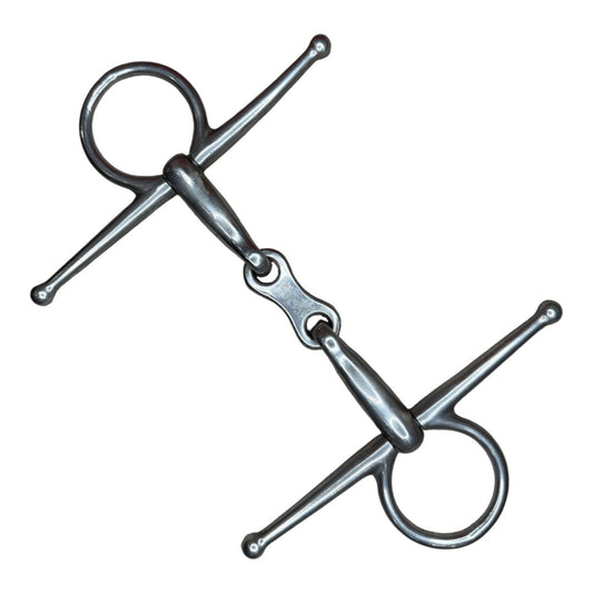 French Link Full Cheek Snaffle in Stainless Steel - 5 1/4"
