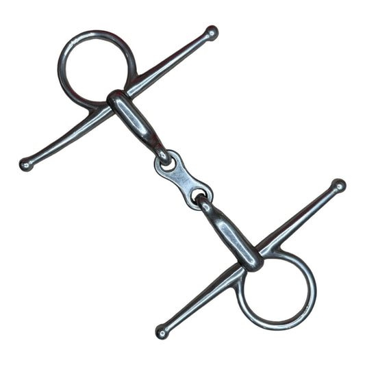 French Link Full Cheek Snaffle in Stainless Steel - 5 1/4"