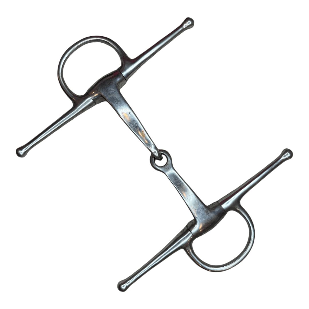 Triangle Mouth Full Cheek Snaffle in Stainless Steel - 5"