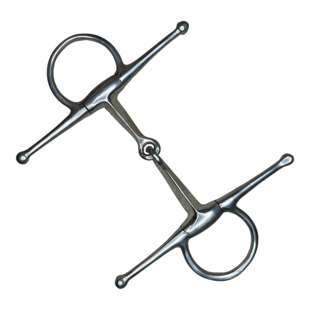 Triangle Mouth Full Cheek Snaffle in Stainless Steel - 4 1/2"