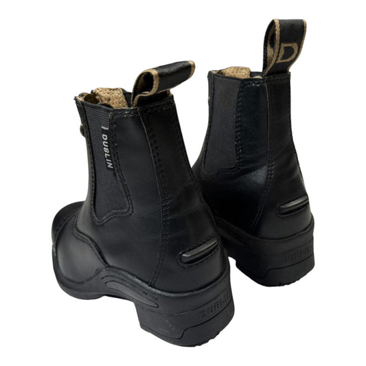 Dublin 'Foundation' Zip Paddock Boots in Black - Kid's 12