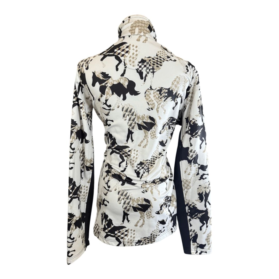 Kerrits 1/4 Zip Pocket LS Shirt in White - Woman's X-Large