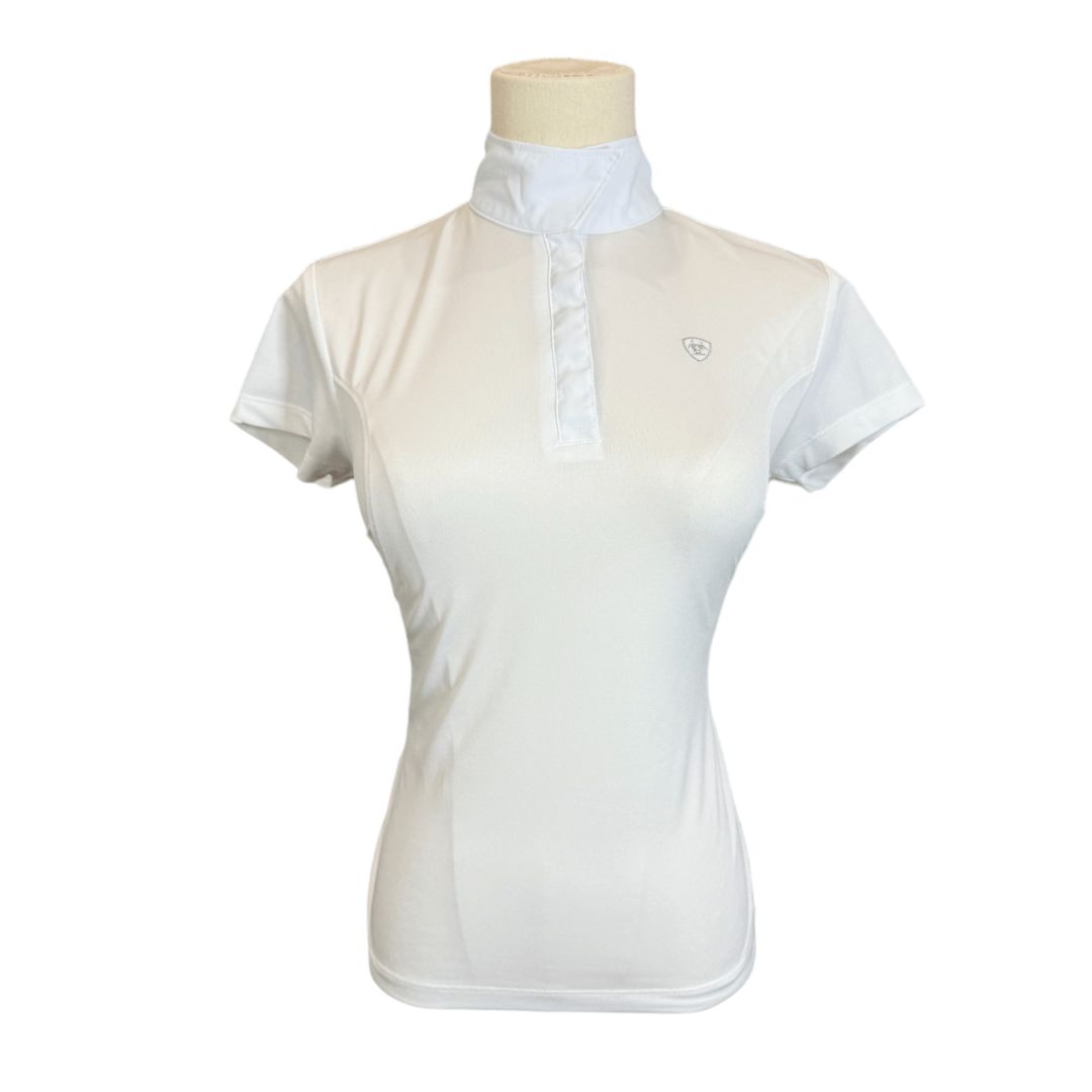 Ariat 'Aptos' SS Show Shirt in White - Youth X-Large