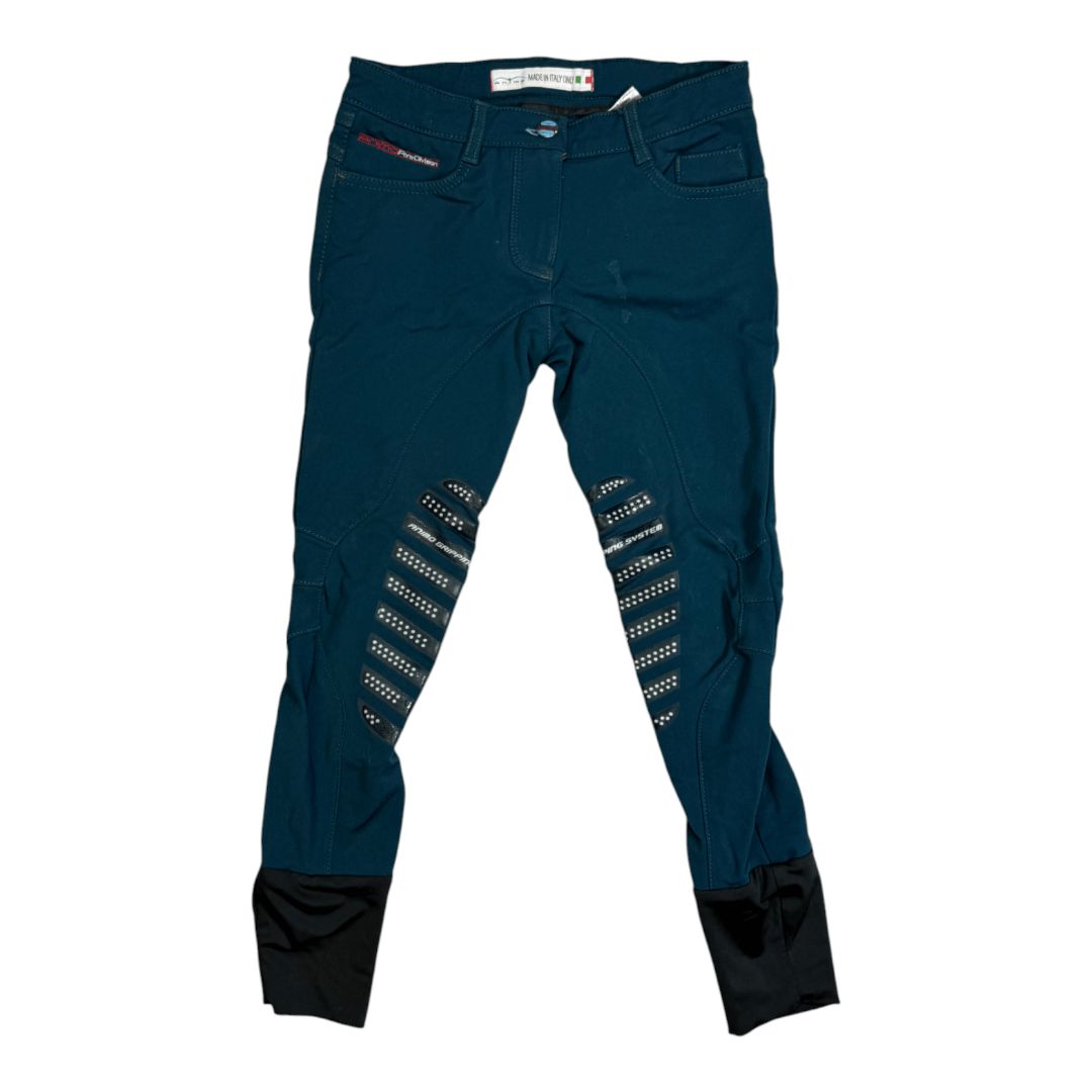 Animo Silicone Grip KP Breech in Teal - Youth 8yo