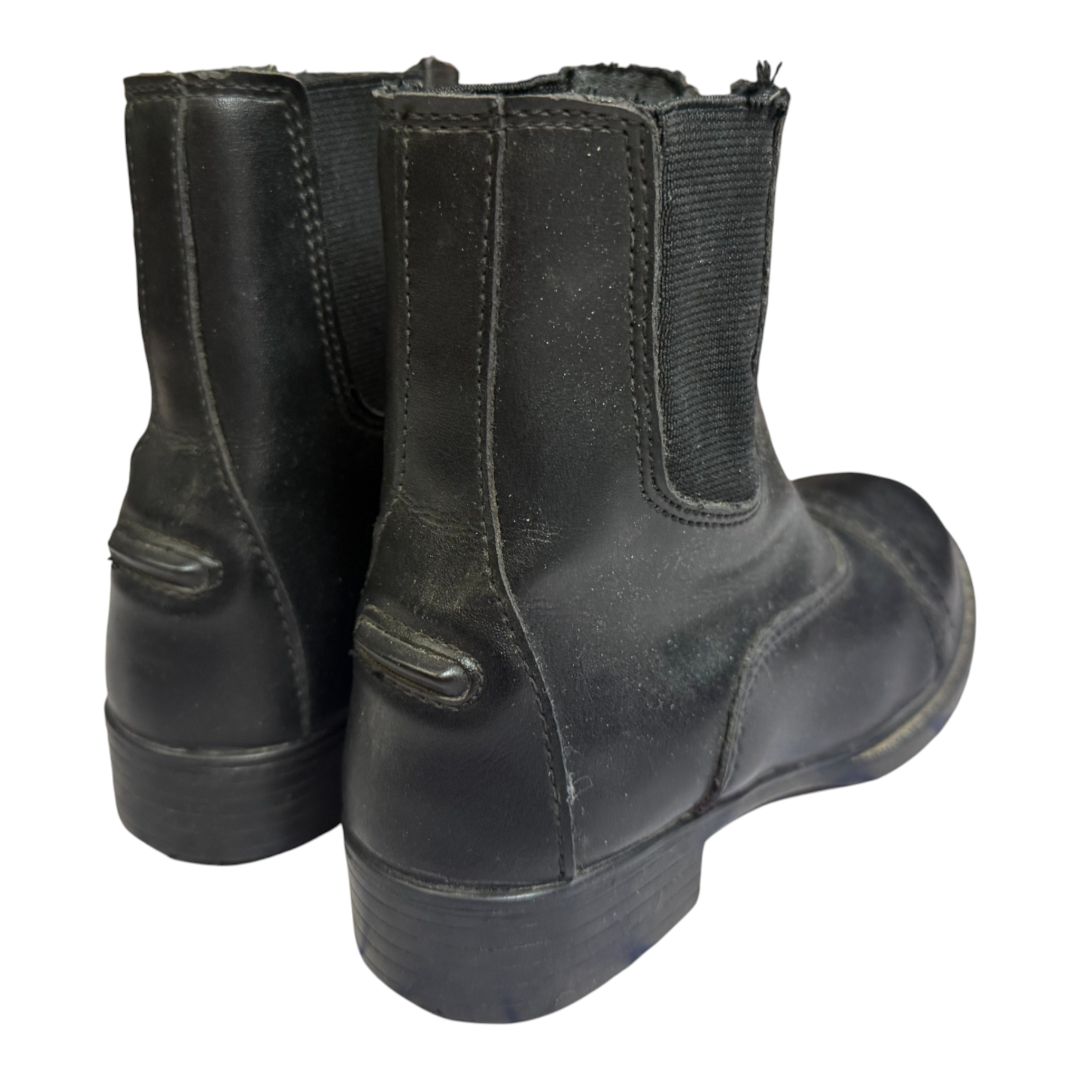 TuffRider 'Starter' Front Zip Paddock Boots in Black - Children's 12