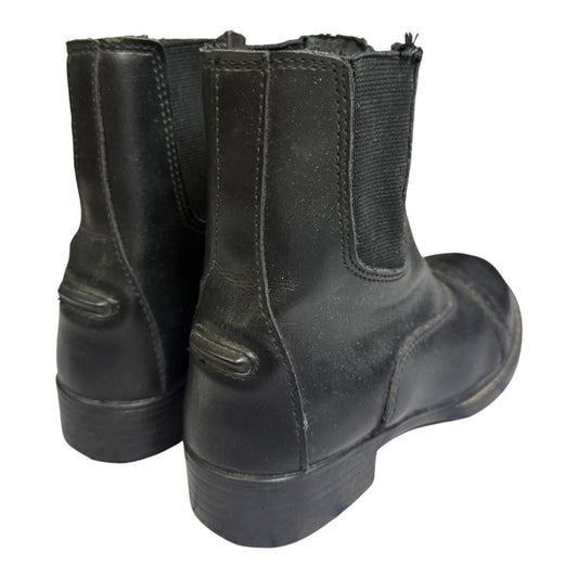TuffRider 'Starter' Front Zip Paddock Boots in Black - Children's 12