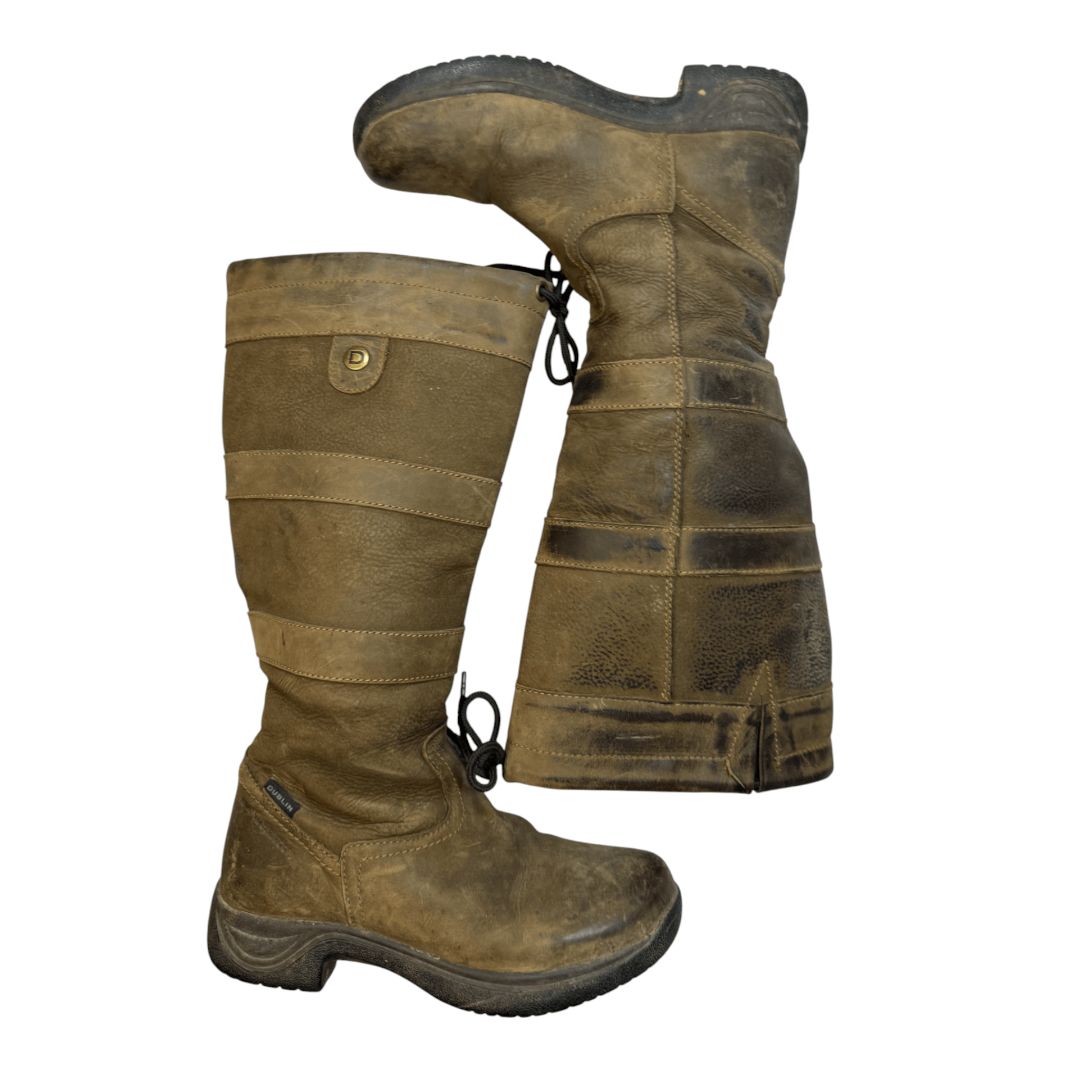 Dublin 'Medway' Suede Boot in Brown - Woman's 8 / Wide Calf