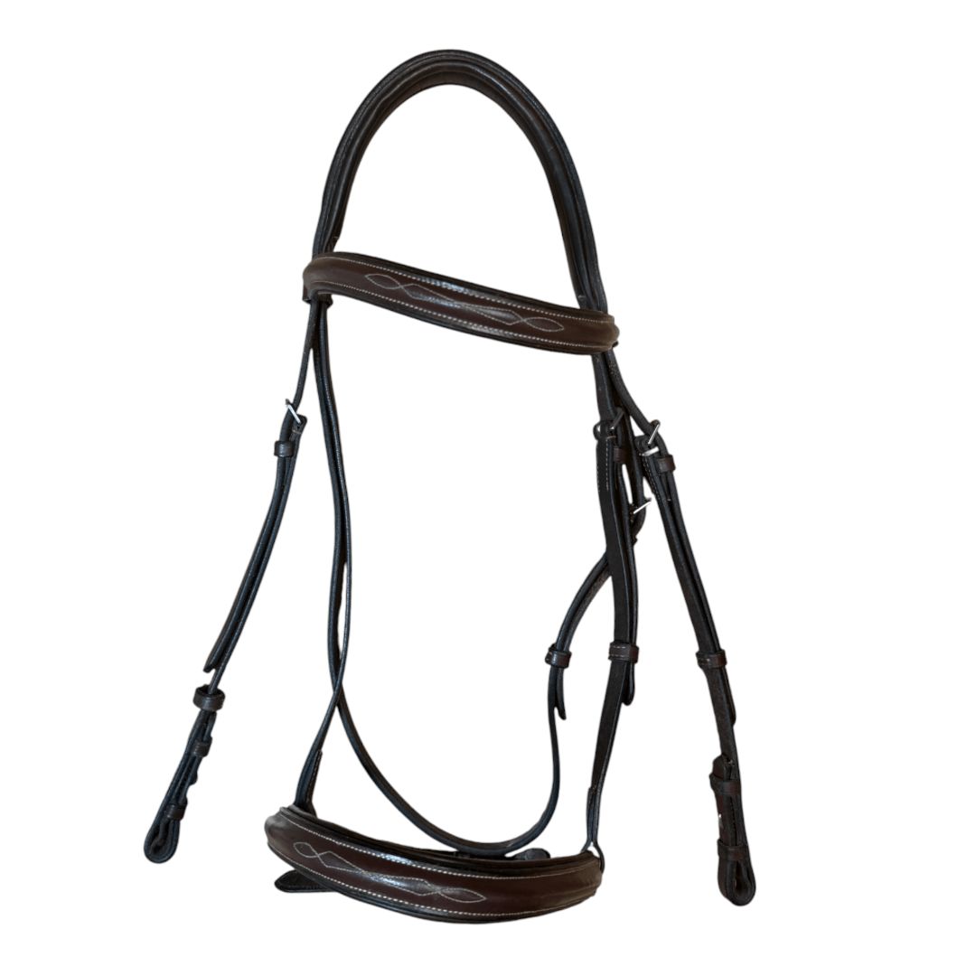 SmartPak KL Select Black Oak Aster Hunter Bridle in Brown - X-Full