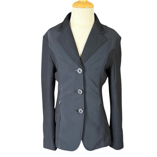 RJ Classics 'Harmony Jr' Mesh Grey Label Show Coat in Black - Youth 10R