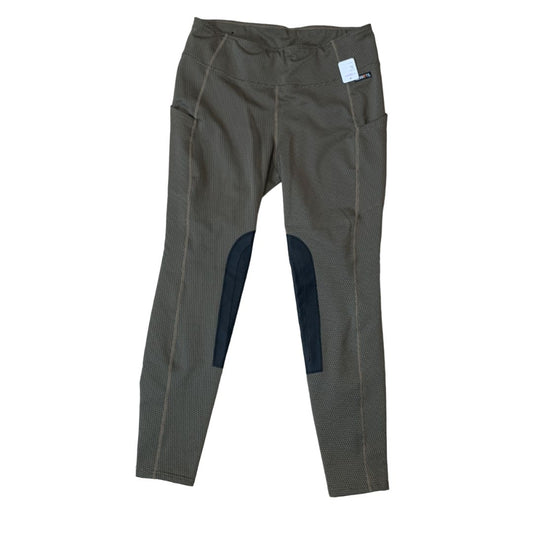 Kerrits 'Fleece Lite' Riding Tights in Tan Harringbone - X-Large