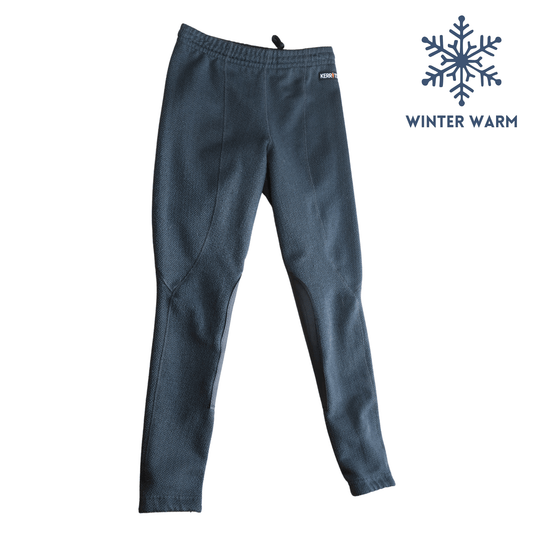 Kerrits Fleece Lite Knee Patch Tight in Grey Houndstooth