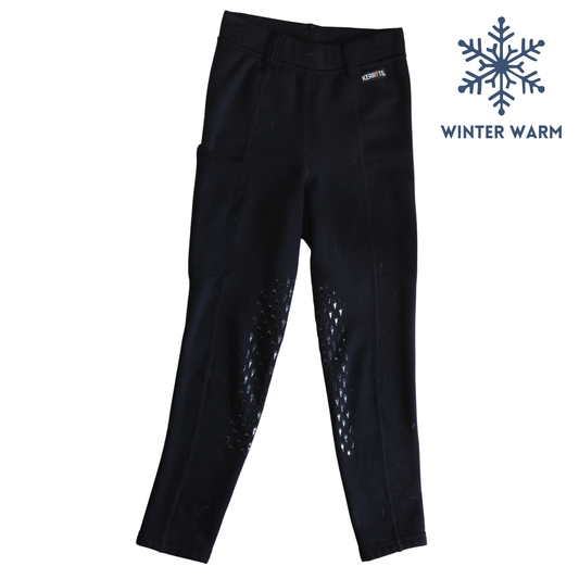 Kerrits 'Power Stretch' Fleece Knee Patch Pocket Riding Tight Front