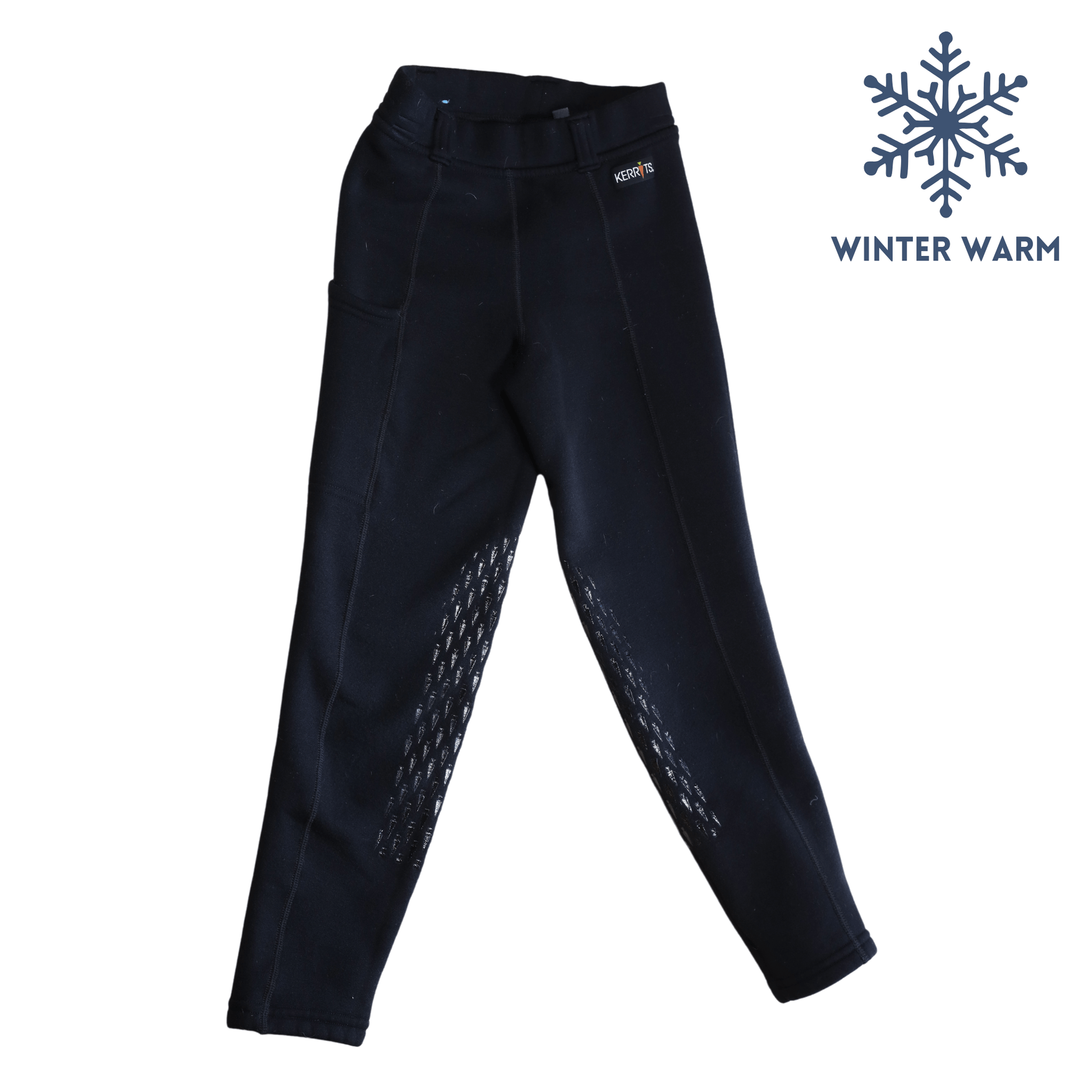Kerrits Power Stretch Pocket KP Winter Riding Tights in Black 