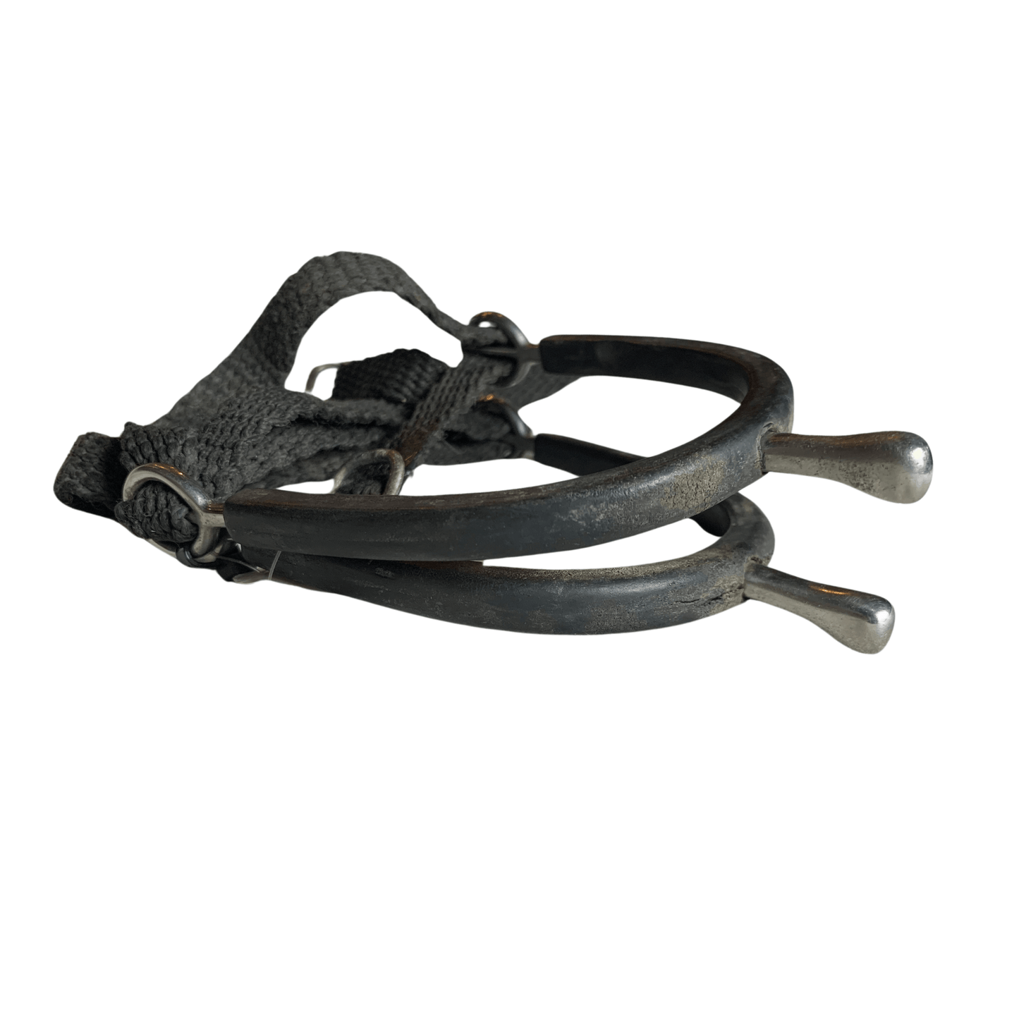 Rubber Covered Prince of Wales Spurs in Stainless Steel 