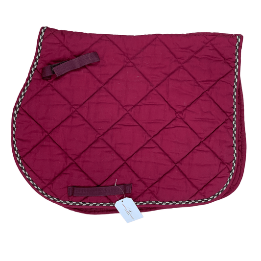Quilted All Purpose Saddle Pad in Burgundy