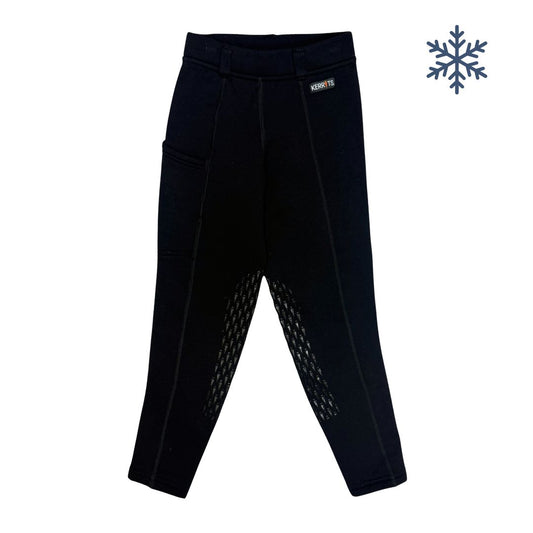 Kerrits 'Power Stretch' Knee Patch Tight in Black - Youth Small