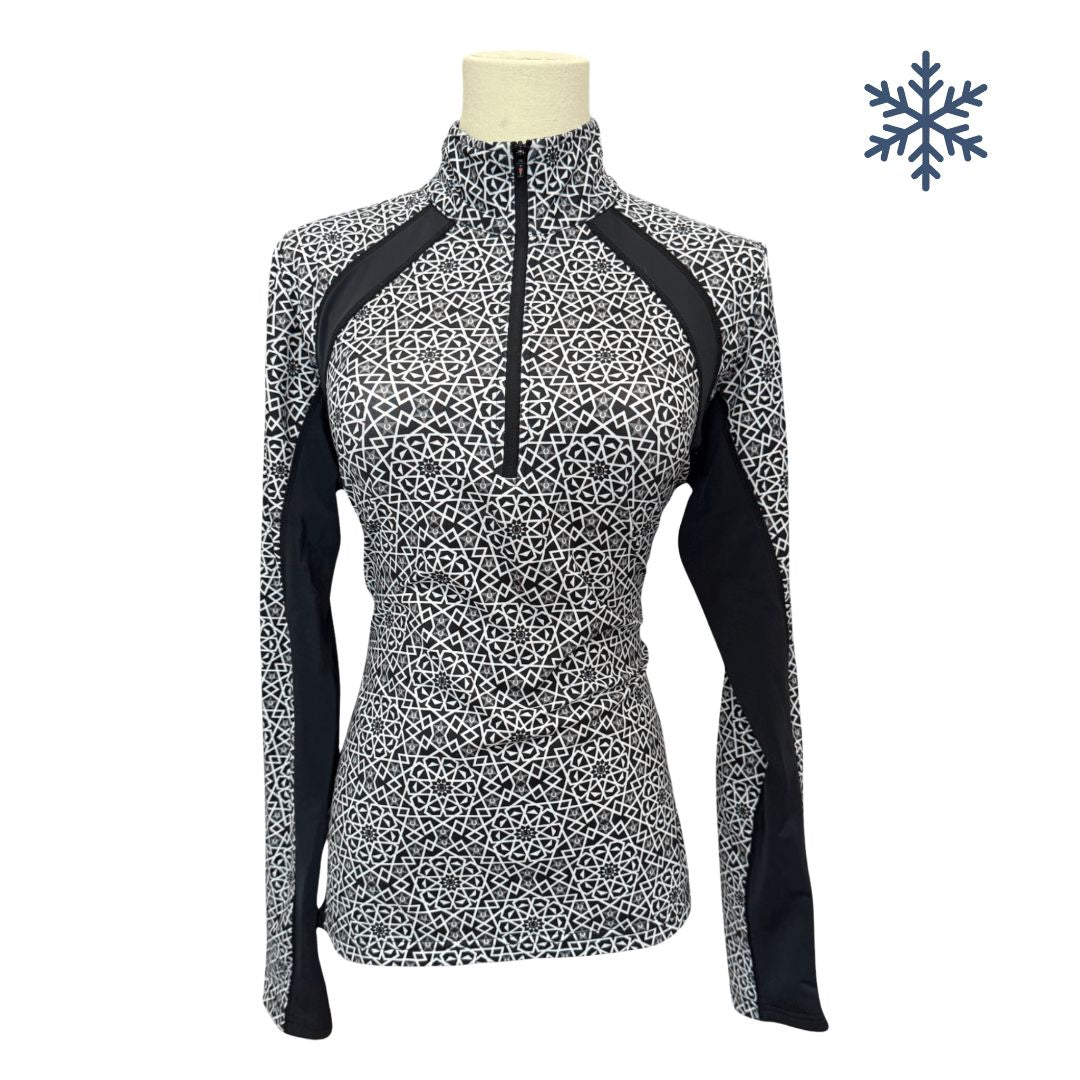Kerrits Kerrits 1/4 Zip Fleece LS Riding Shirt in Geometric Print - Woman's Small
