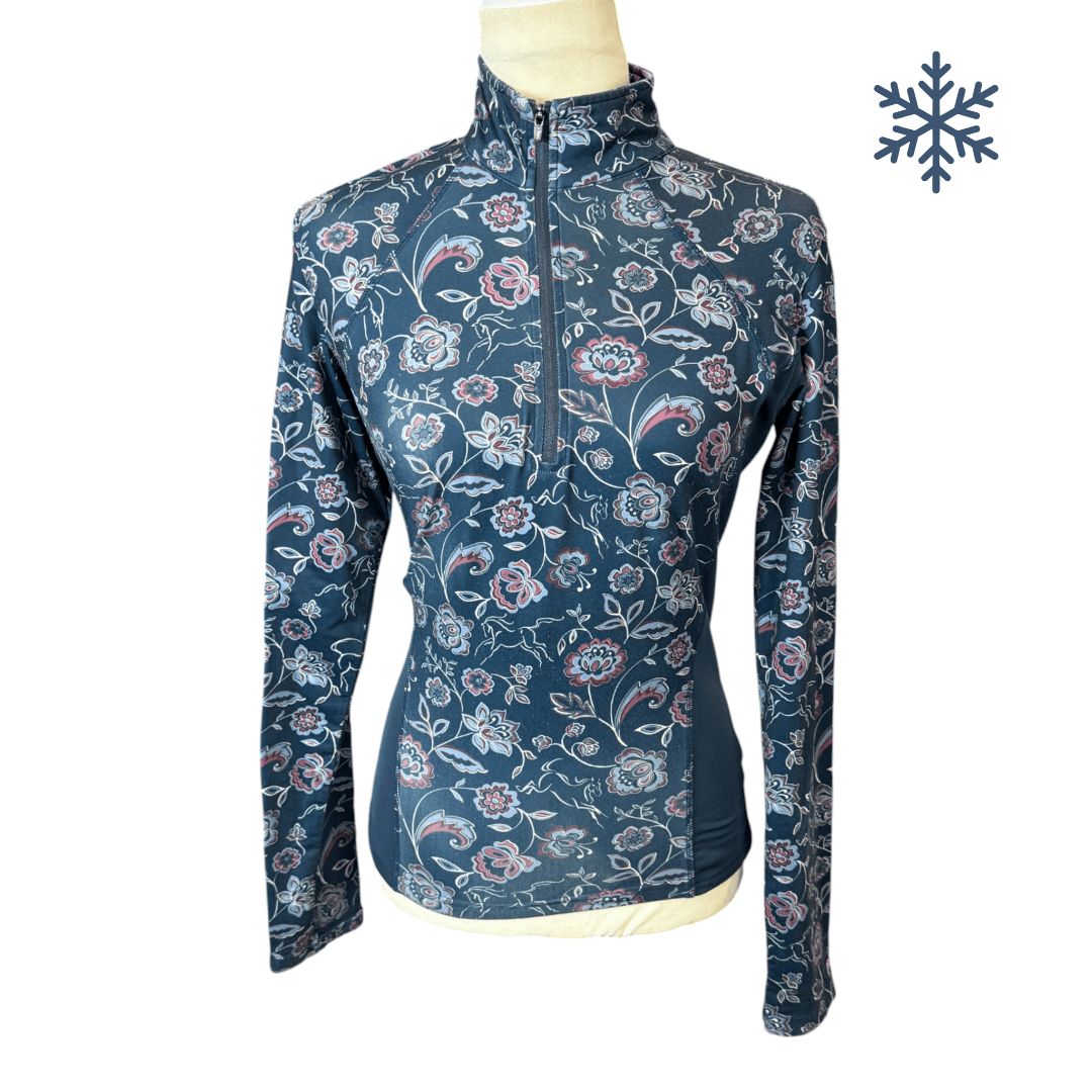 Kerrits 1/4 Zip Fleece LS Riding Shirt in Blue - Woman's Small