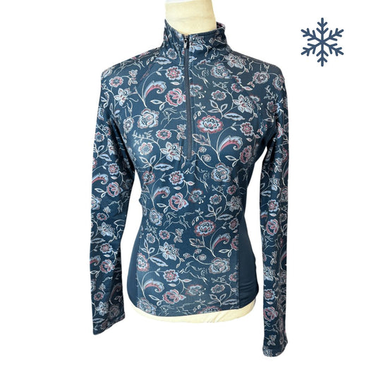 Kerrits 1/4 Zip Fleece LS Riding Shirt in Blue - Woman's Small