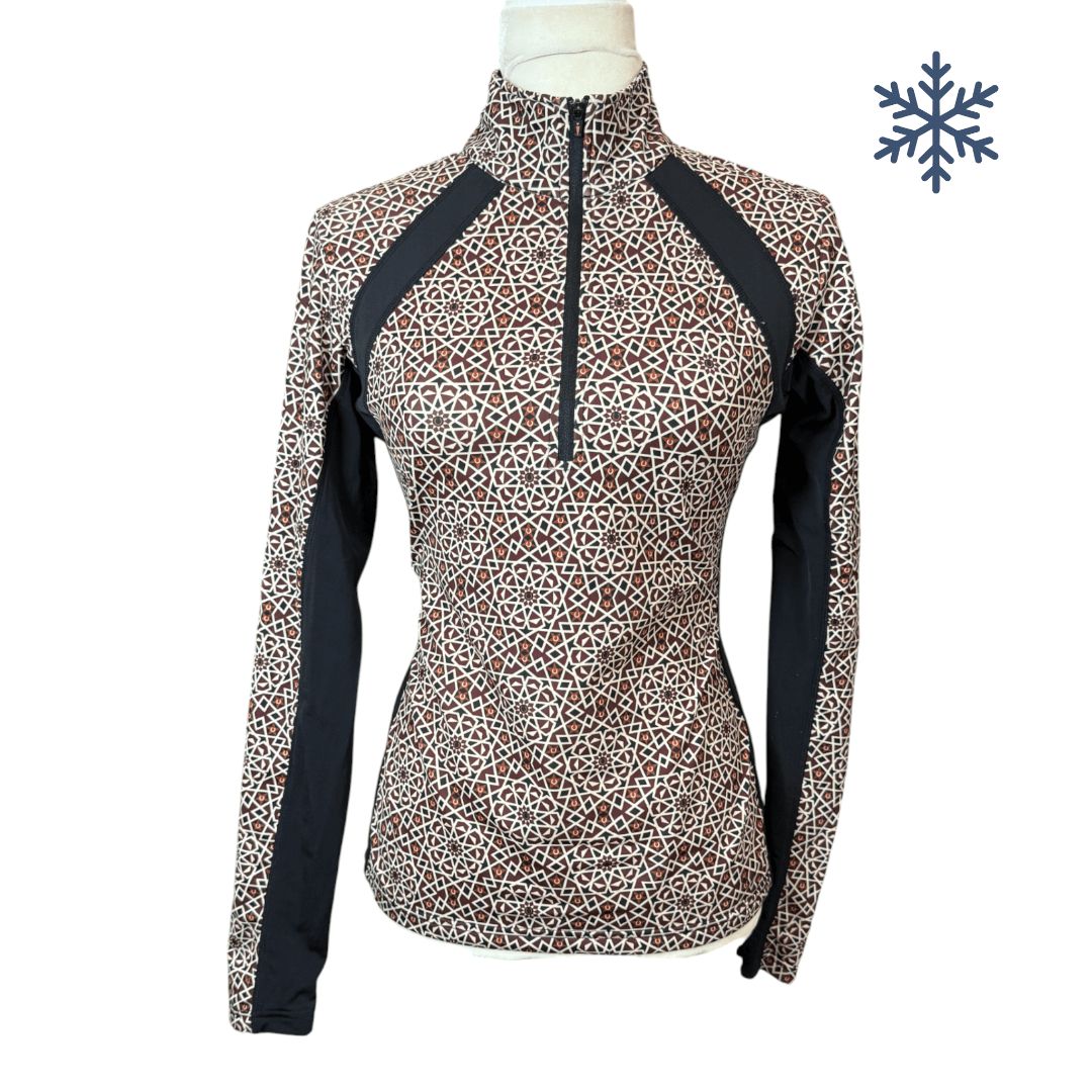 Kerrits Kerrits 1/4 Zip Fleece LS Riding Shirt in Geometric Print - Woman's Small