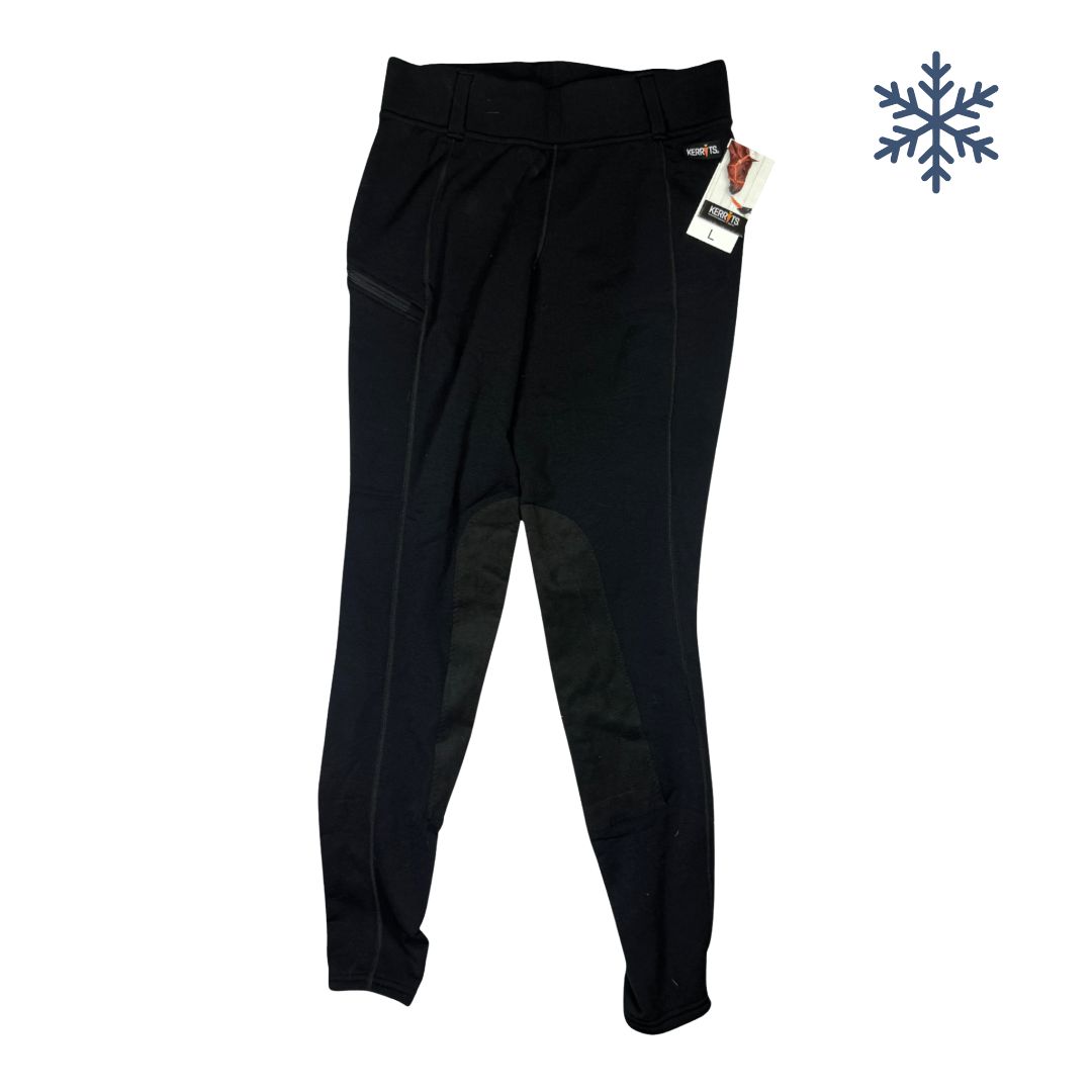 Kerrits Smooth Fleece Pocket KP Tight in Black - Unisex Large