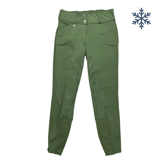 Horze 'Grand Prix' Thermo FS Breech in Green - Woman's 30