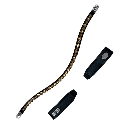 Stübben Magic Tack Curved Browband in Metallic Rose - OS