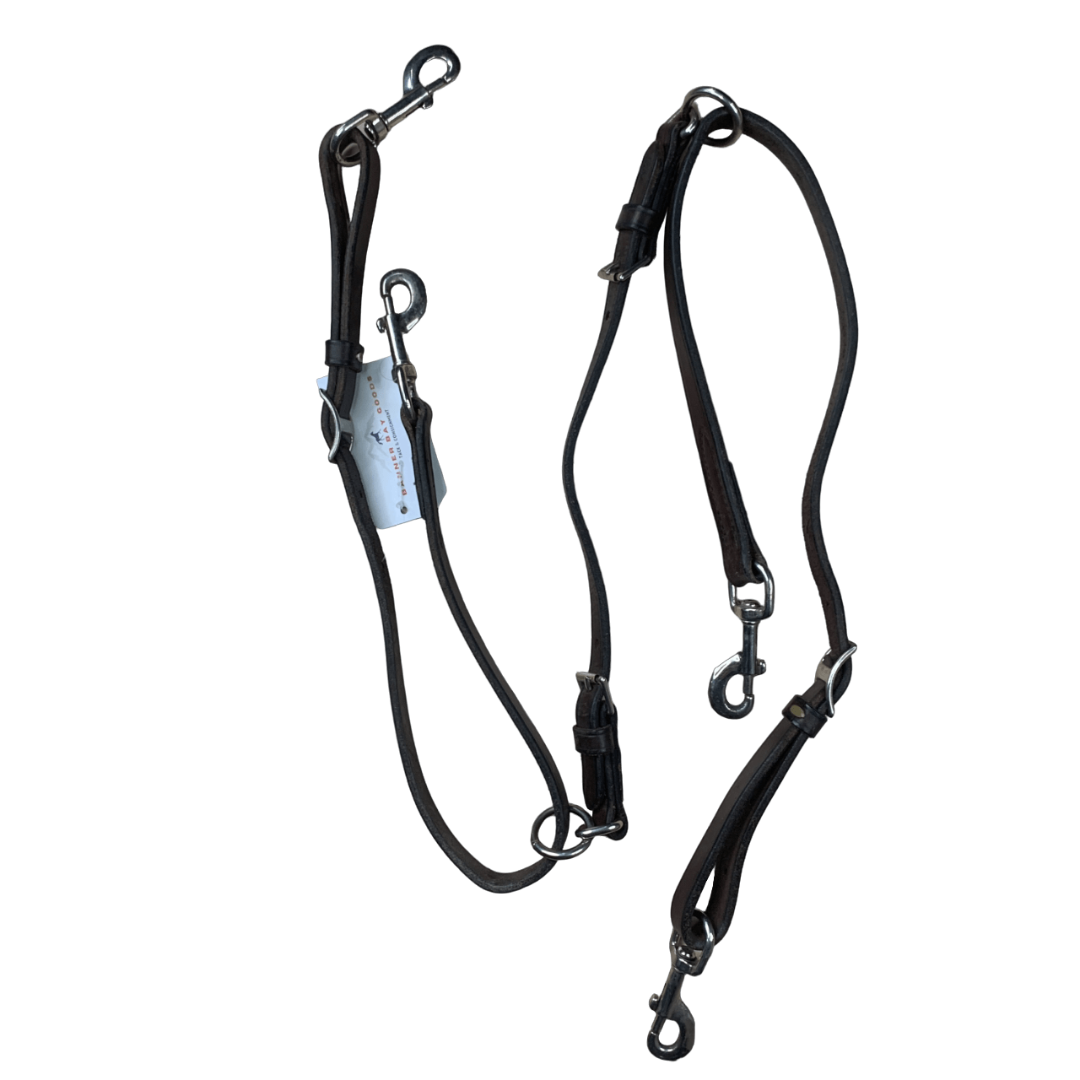 Tory Leather Anti-Grazing Device / Grass Reins in Havana - Pony
