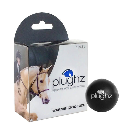 Plughz 2 Pair Ear Plugs in Black - Warmblood / X-Large