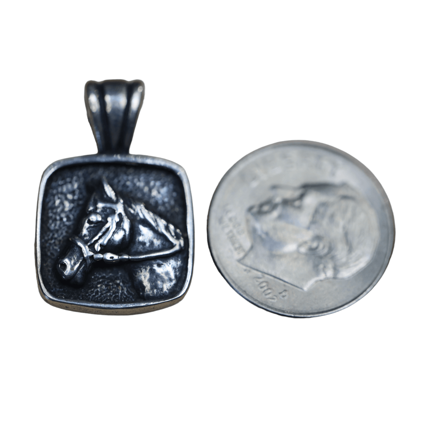 Horse Head (Left) Pendant in Sterling Silver