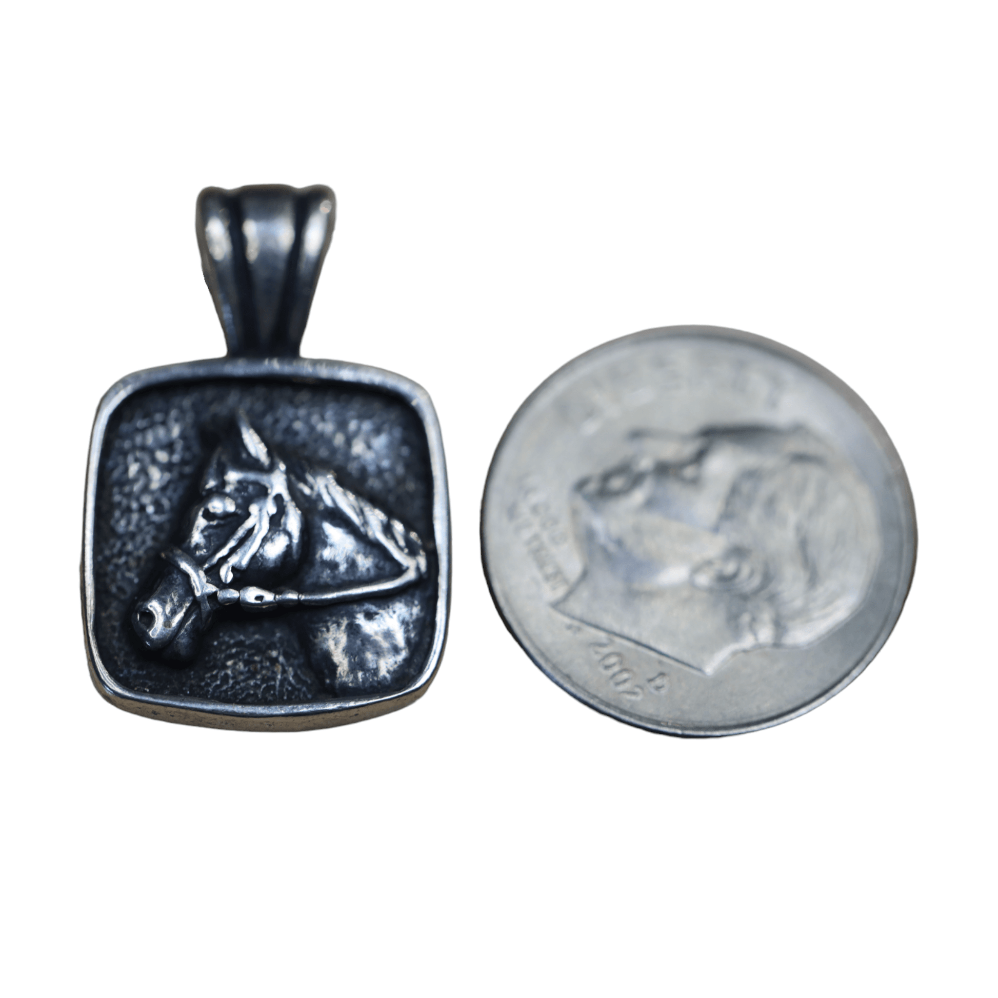 Horse Head (Left) Pendant in Sterling Silver