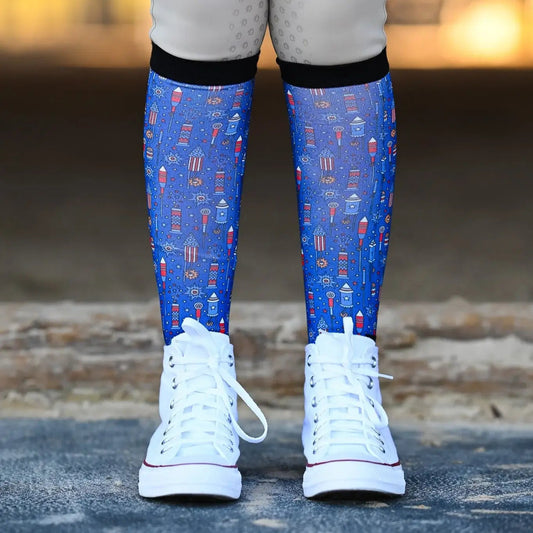 Dreamers & Schemers Holiday Boom Tall Socks  - Adult