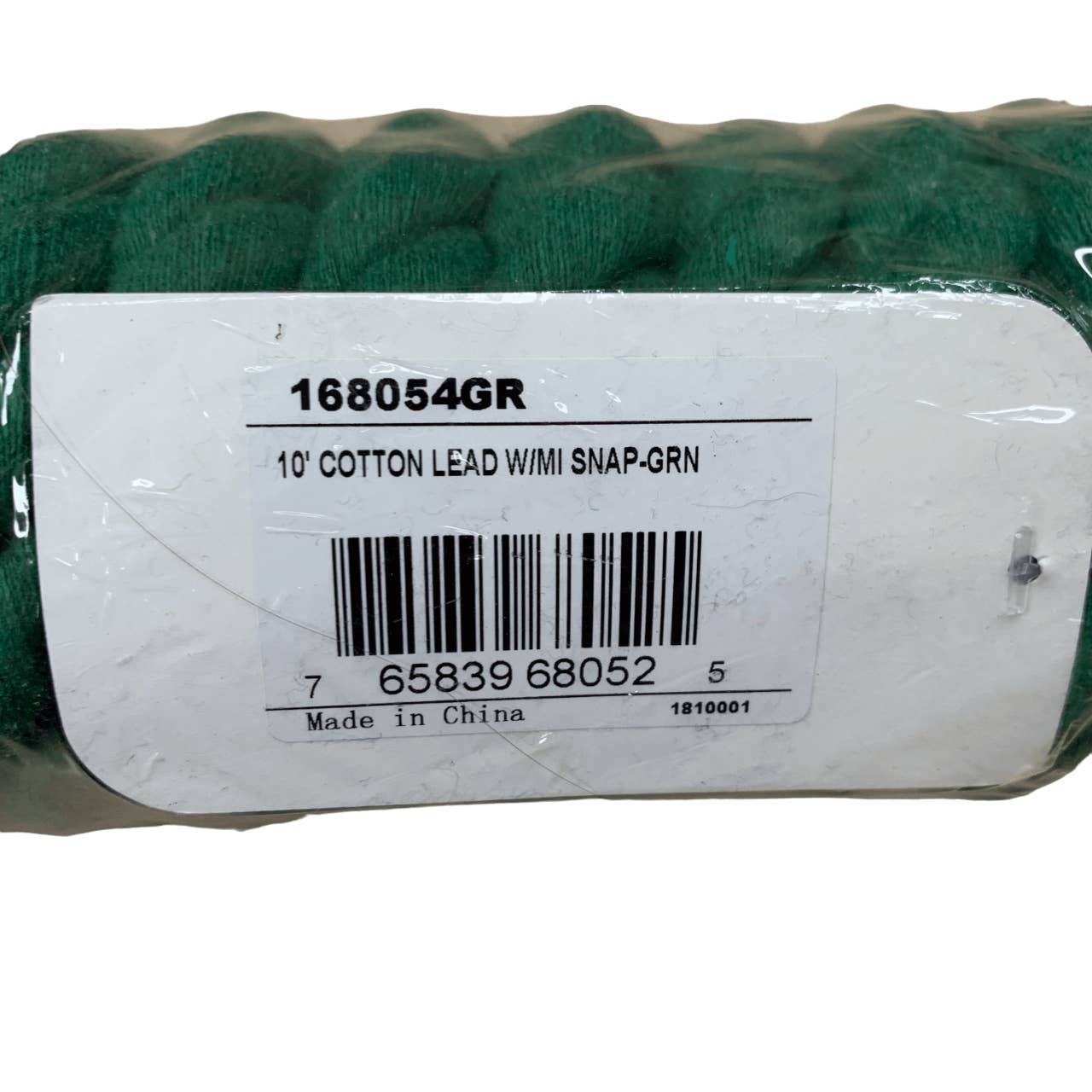 Cotton Lead Rope in Green - 10'