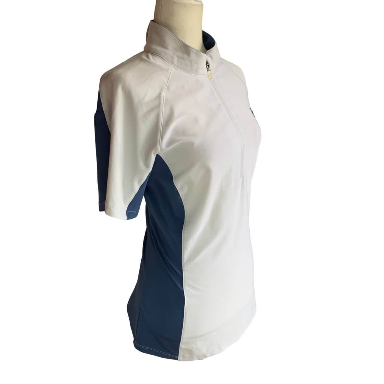 ROMFH 'Chill Factor' Show Shirt in White & Navy - Woman's X-Large