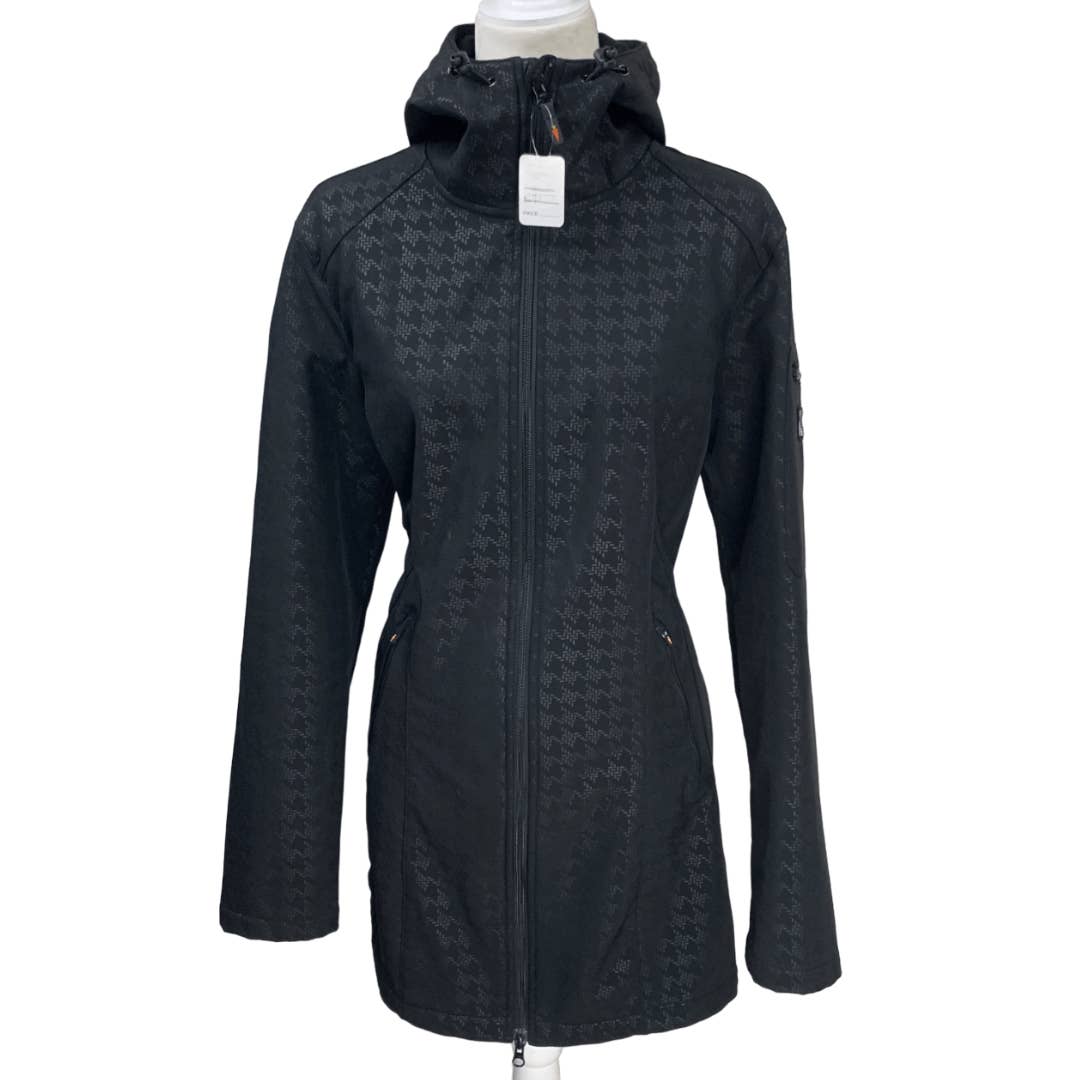Kerrits 'Free Rein' Trench Coat in Black Hound's-tooth - Woman's X-Large